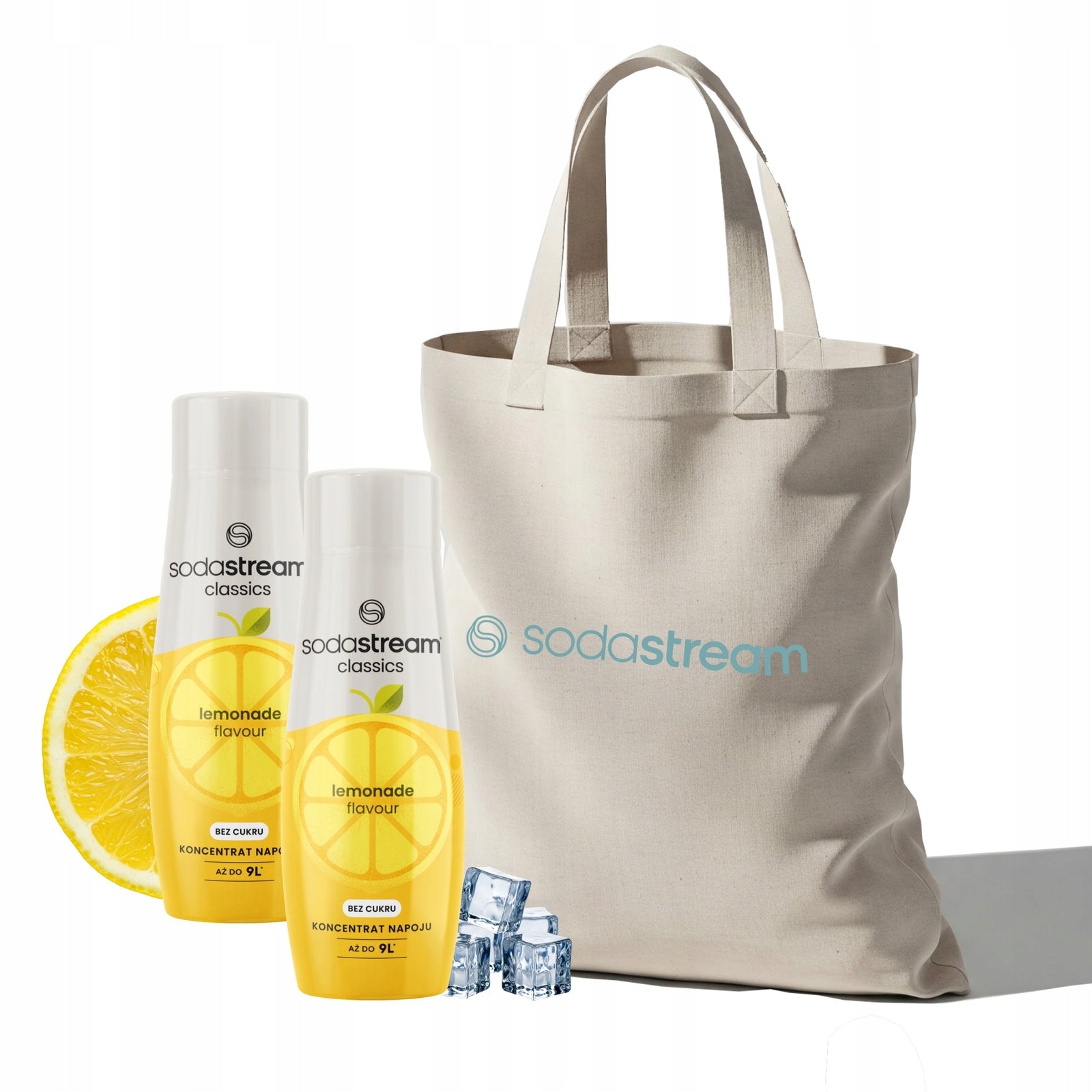 Set Syrup concentrate for water SodaStream Lemonade 2x440ml + Bag FREEBIE