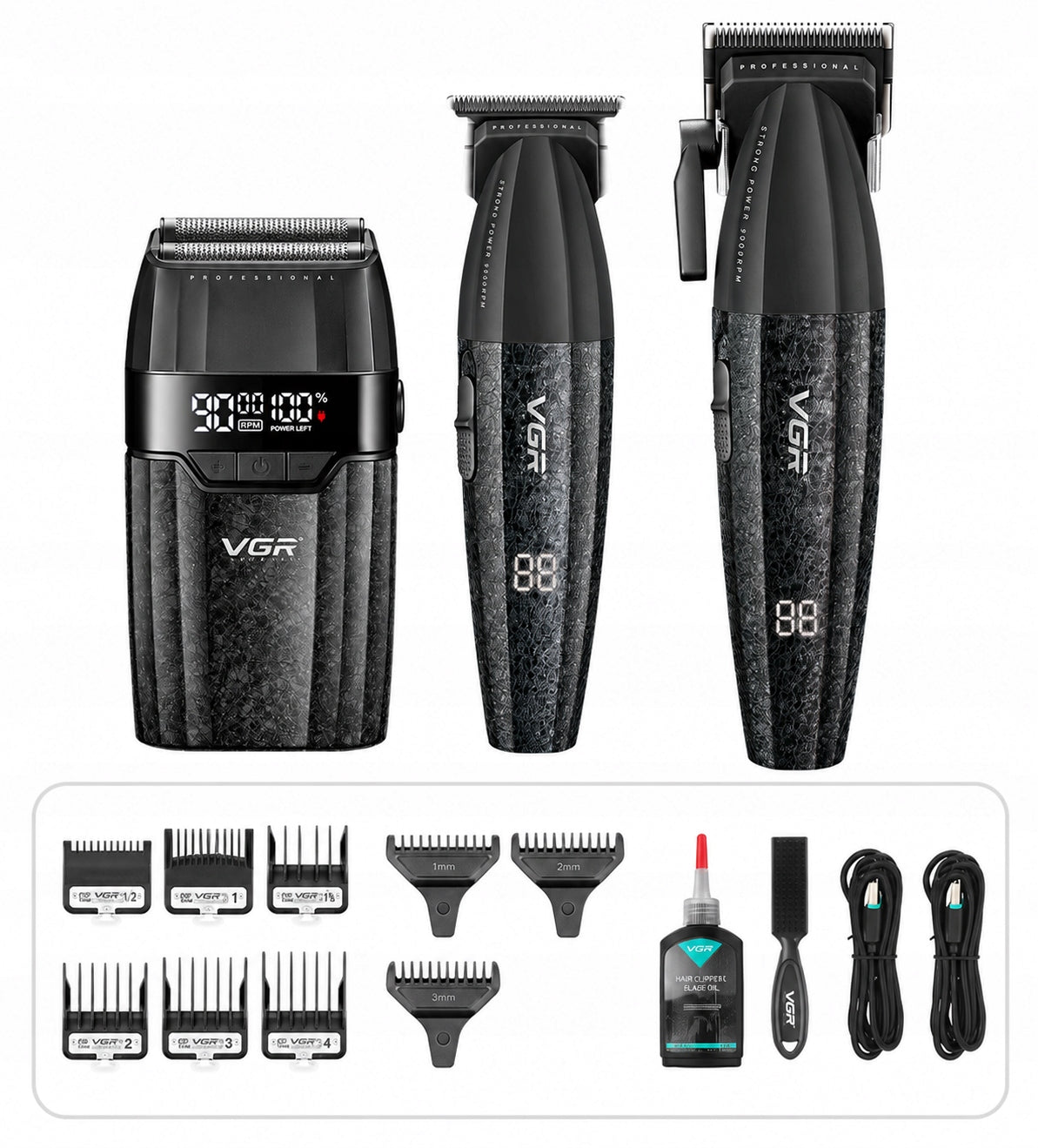 Set VGR V-640 S3 Machine + Trimmer + Shaver