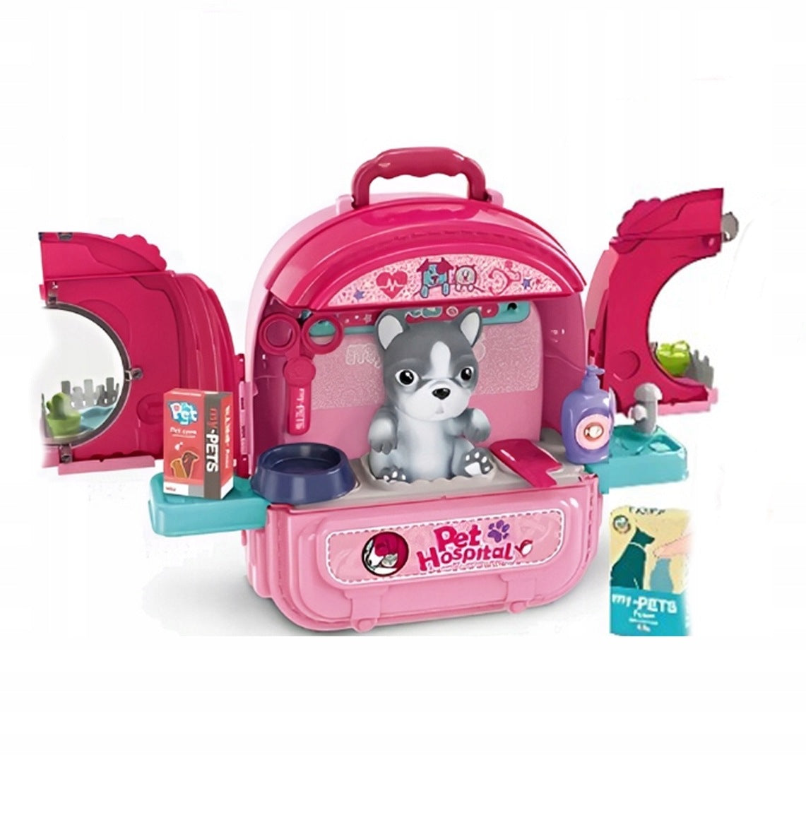 Set Veterinarian Pet Hospital 3in1 Suitcase Veterinary Cabinet for Dog Product weight with unit packaging 0.67 kg