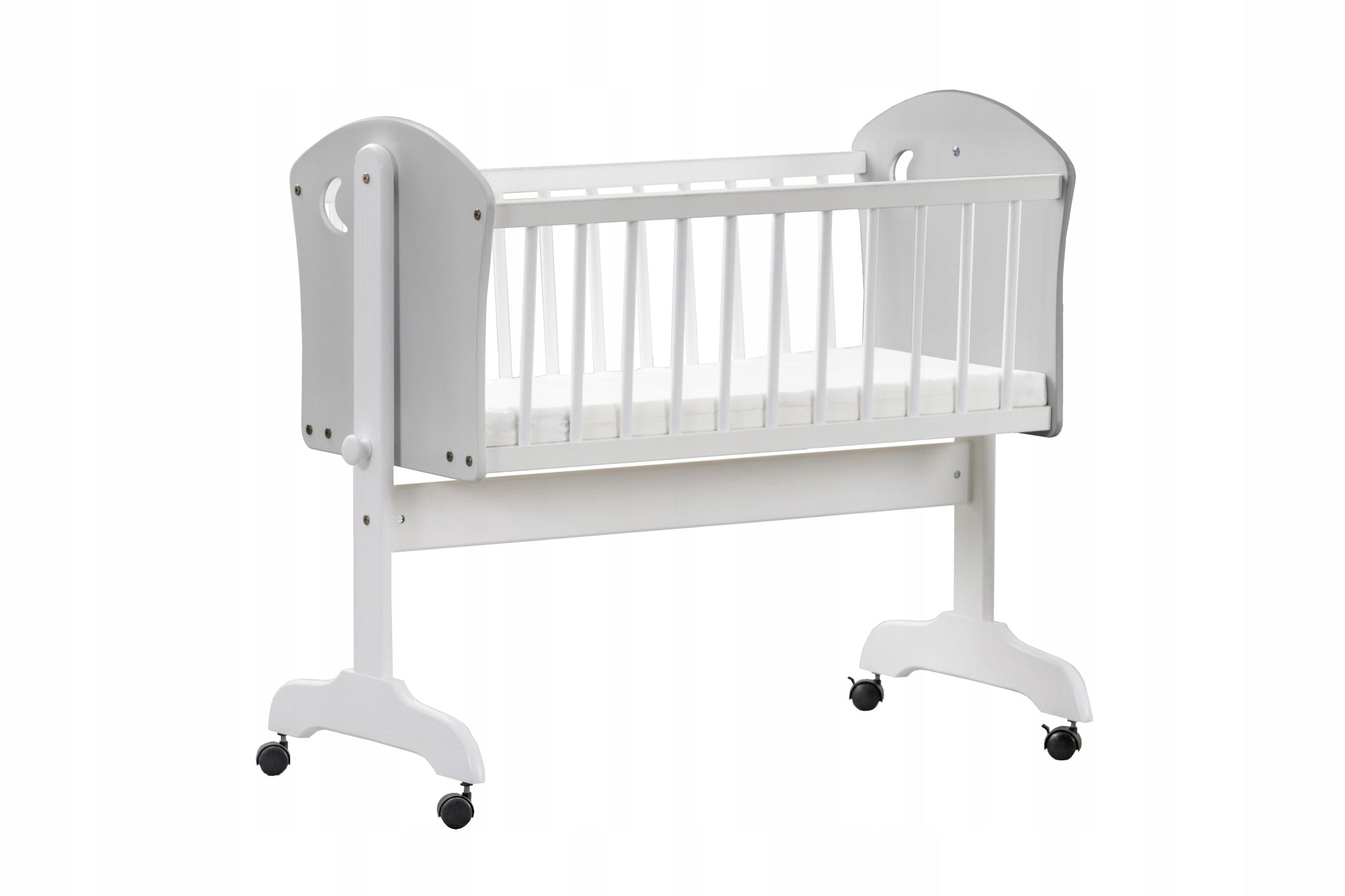 Set cradle mattress + care chest of drawers MOON-grey Brand Baby-Raj