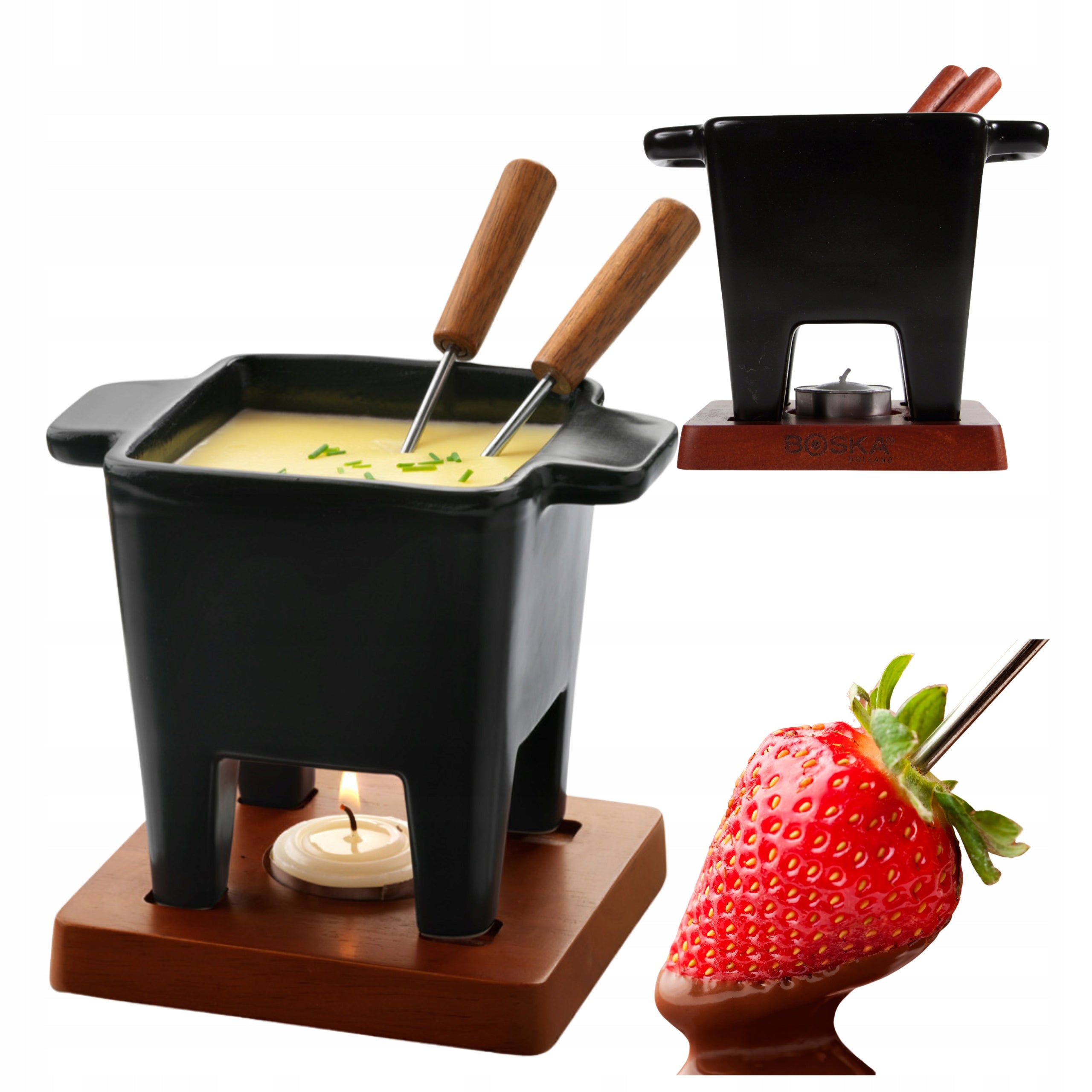Set for CHOCOLATE CHEESE FONDUE for 2 people BOSKA Gift