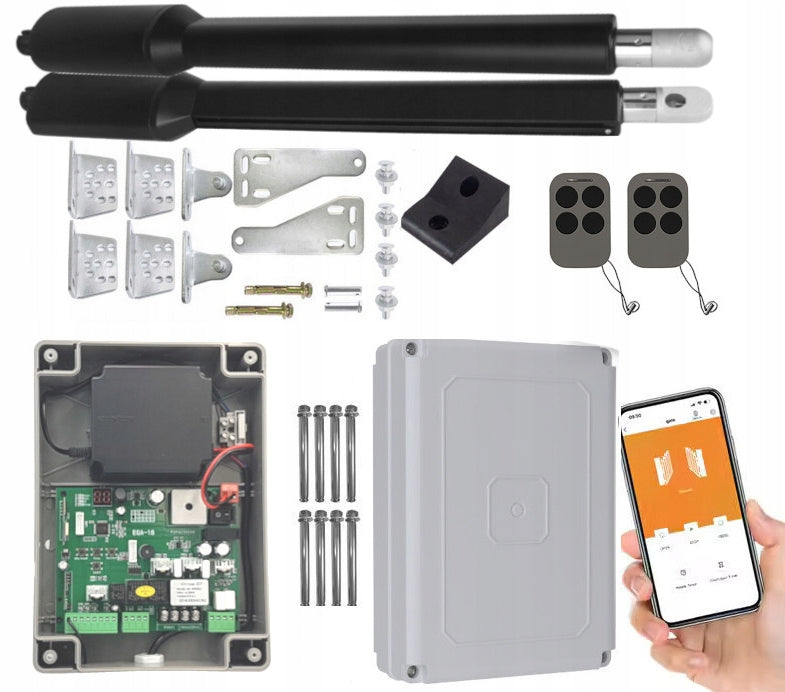Set for Double Wing Gate NX300 2x3m 600kg WiFI 2xPilot narrow posts