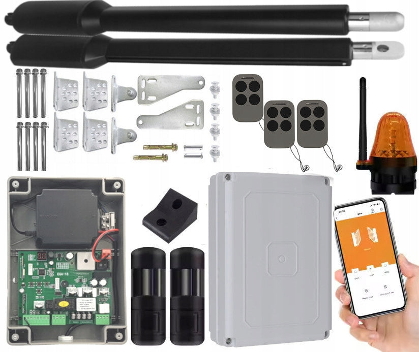 Set for Double Wing Gate NX300 2x3m 600kg WiFI BT Photocell 3xPilot Packaging status original