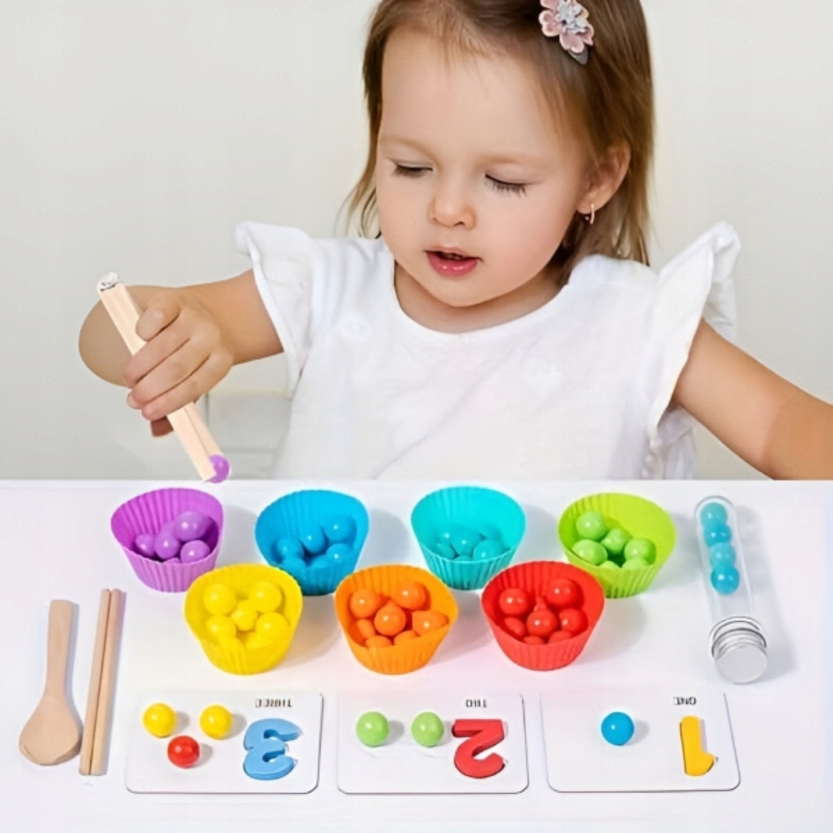 Set for Learning Arithmetic Counting for Children Montessori Numbers Balls Manufacturer code Gods_Toys_zestaw_montessori