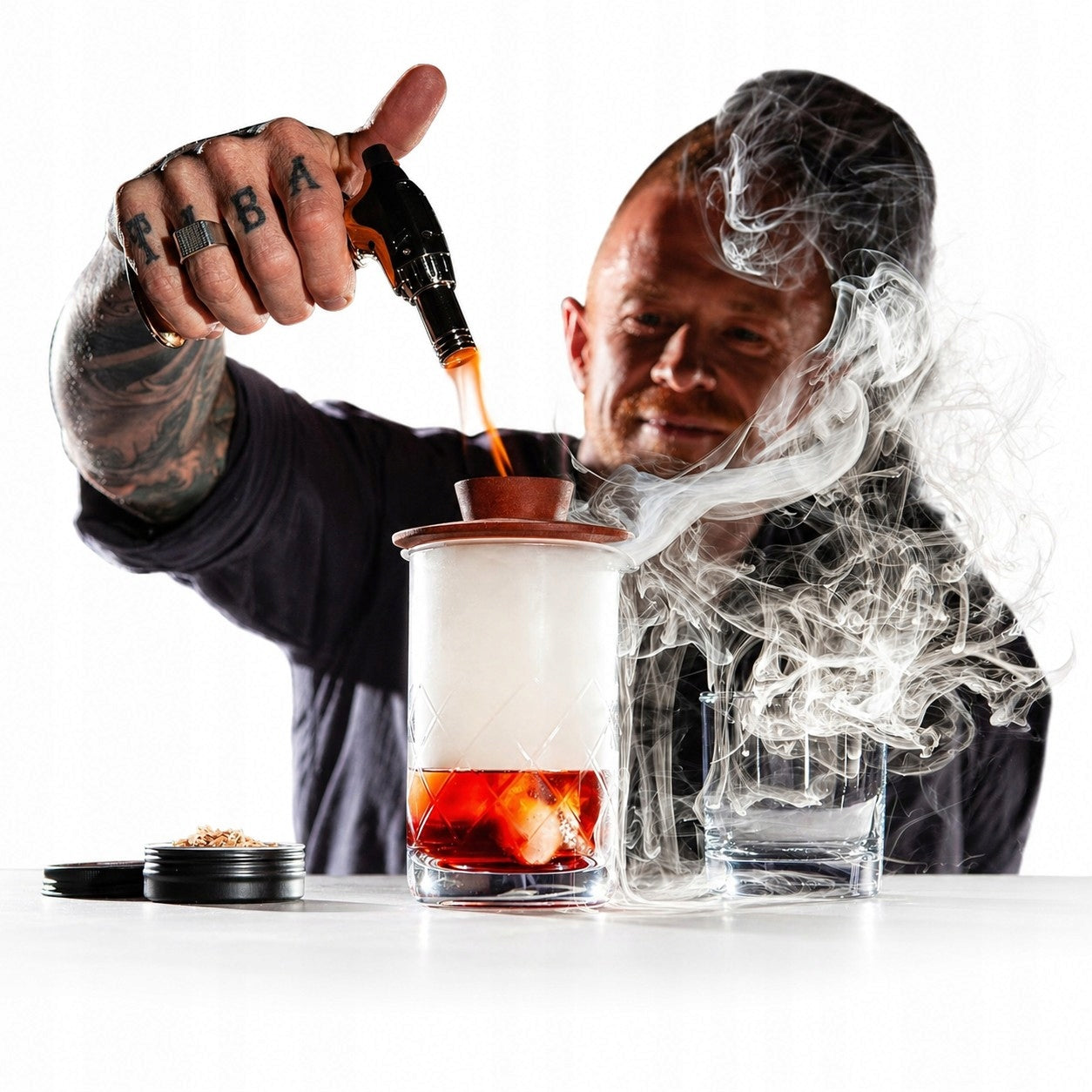 Set for Smoking Whisky Aromatizer Dishes Cheese Flavored Smoked Flakes Manufacturer code whiskey-T08