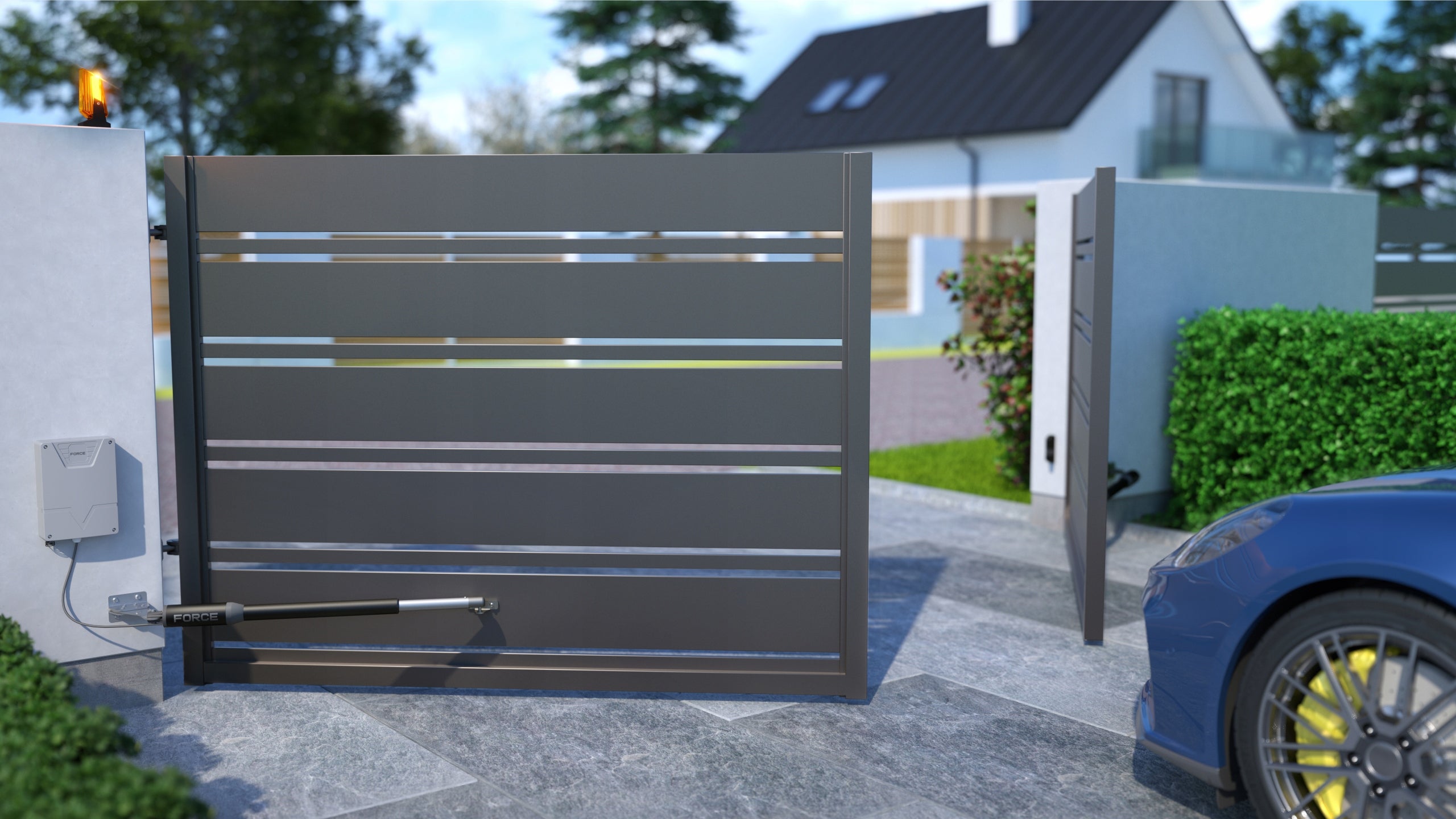 Set for double-leaf gate FORCE SW200 2x2m 400 kg WiFI for sash Manufacturer code SW200