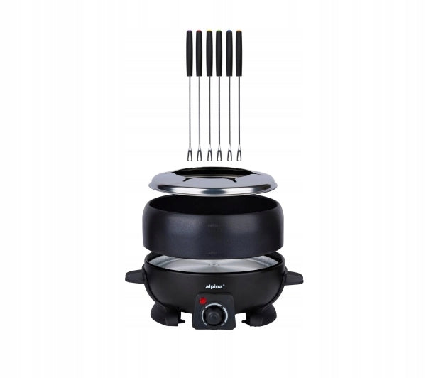 Set for fondue Alpina BL-22708 800W 6 forks Black Packaging status original