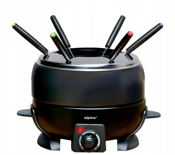 Set for fondue Alpina BL-22708 800W 6 forks Black