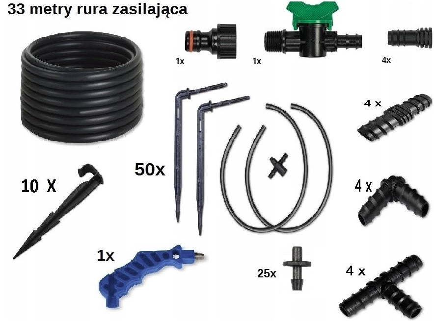 Set for irrigation of shrub vegetable flowers