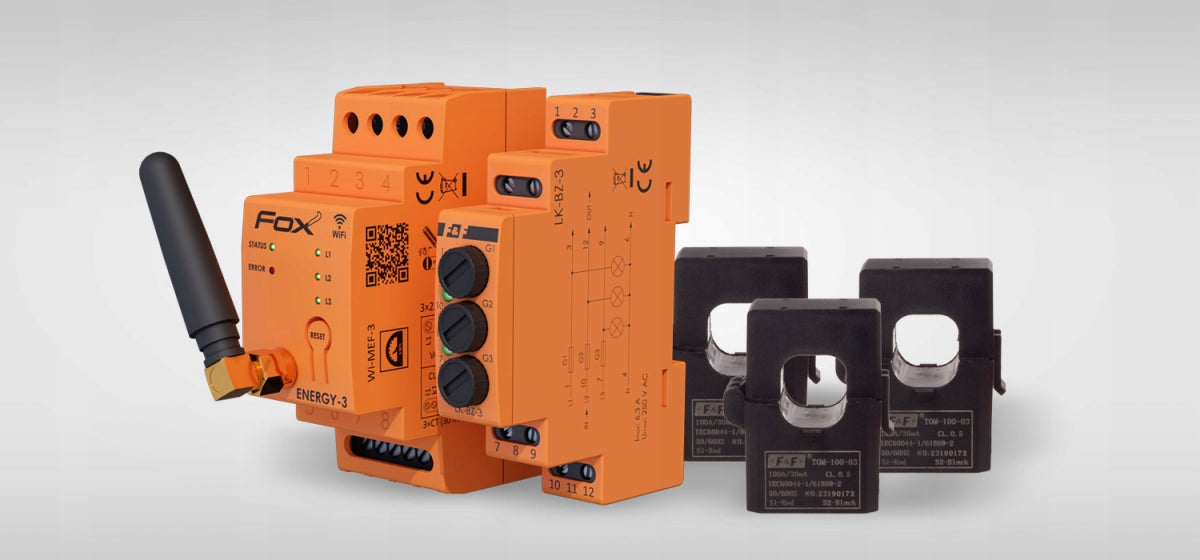 Set monitor energy consumption meter WI-MEF-3-40A Wi-Fi + protection