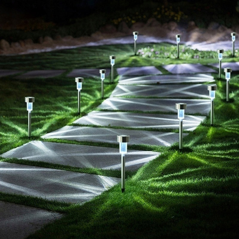 Set of 10x Garden lamp SOLAR small Inox LED lamp color COLD Manufacturer code SOL-12 x 10