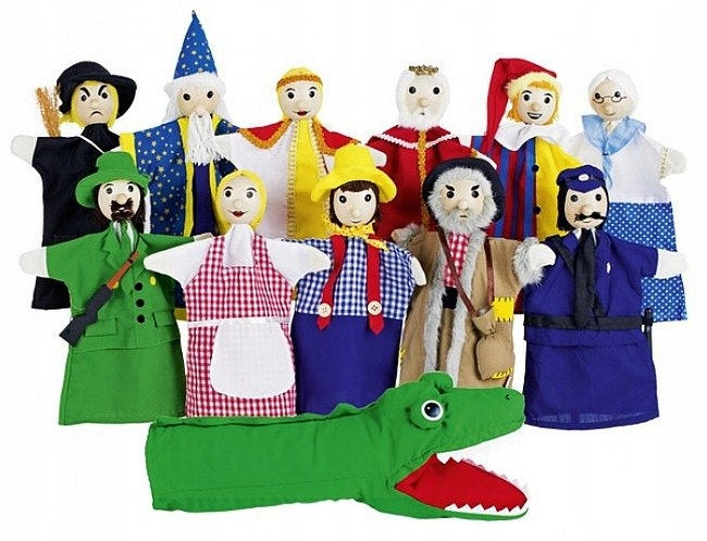 Set of 12 fairytale hand puppets Goki 3+ Packaging status original