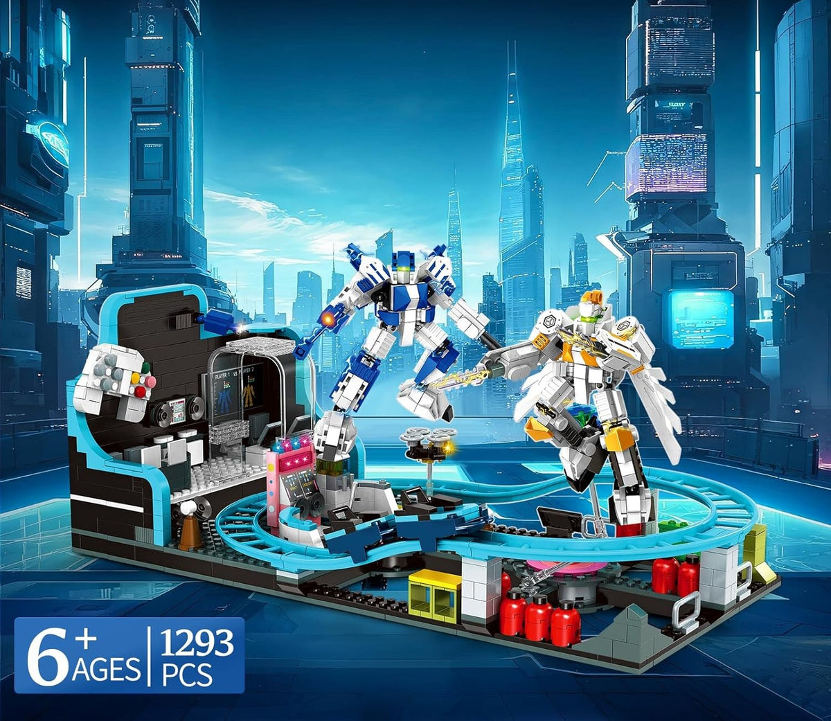Set of 1293pcs Blocks Mountain Queue Robots 6+ Brand no brand