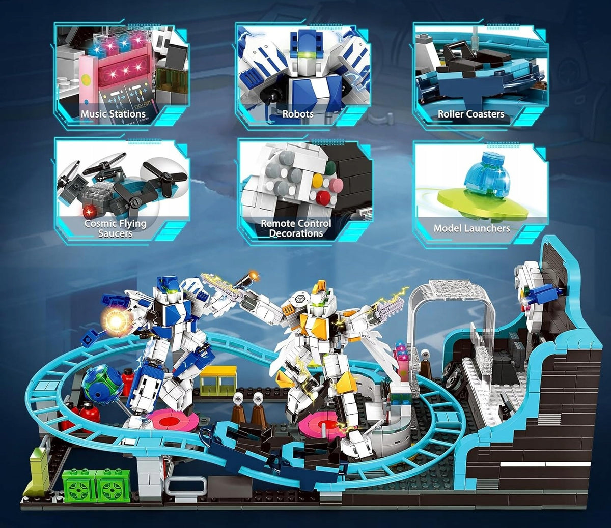 Set of 1293pcs Blocks Mountain Queue Robots 6+ Manufacturer code 91574118
