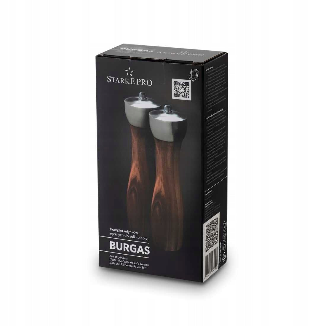 Set of 2 Burgas Starke Pro Salt and Pepper Hand Grinders Manufacturer code 464192