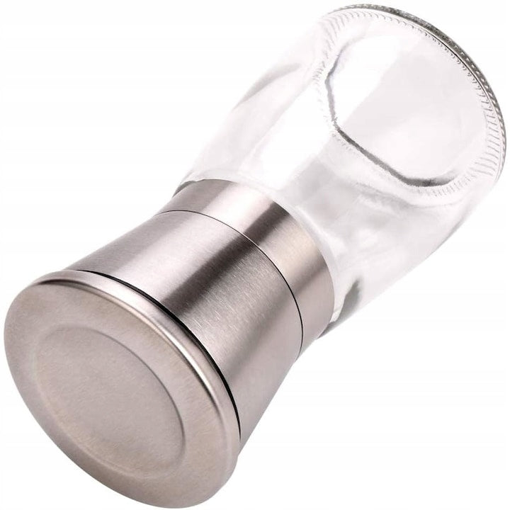 Set of 2 H&S Salt and Pepper Grinders, Stainless Steel/Glass Brand HS
