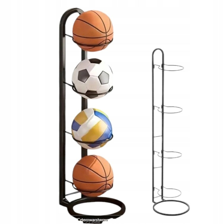 Set of 2 pcs stand for 4 balls shelf organizer ball storage black Packaging status original