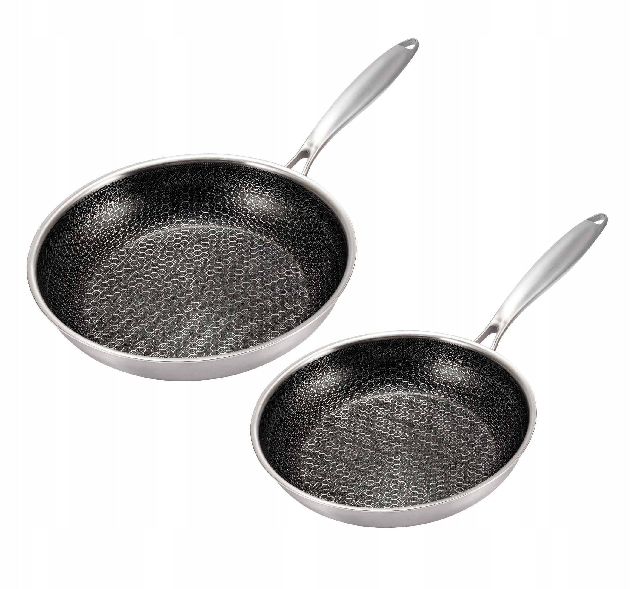 Set of 2 steel pans MG Home 24/28 cm induction non-stick gas