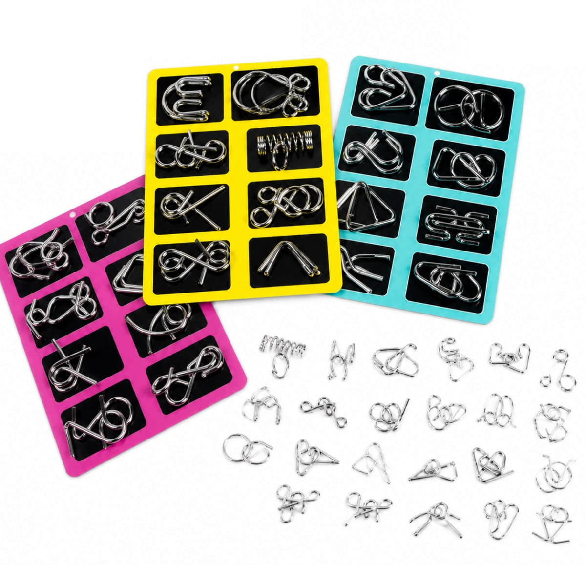 Set of 24 Metal Puzzles – Puzzle Games Traditional Metal Rings