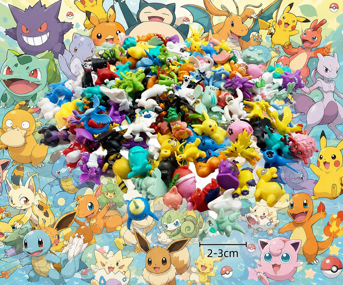 Set of 24 Pokemon + Pokeball Figurines | XXL Collection | Fan Gadget Manufacturer code 01