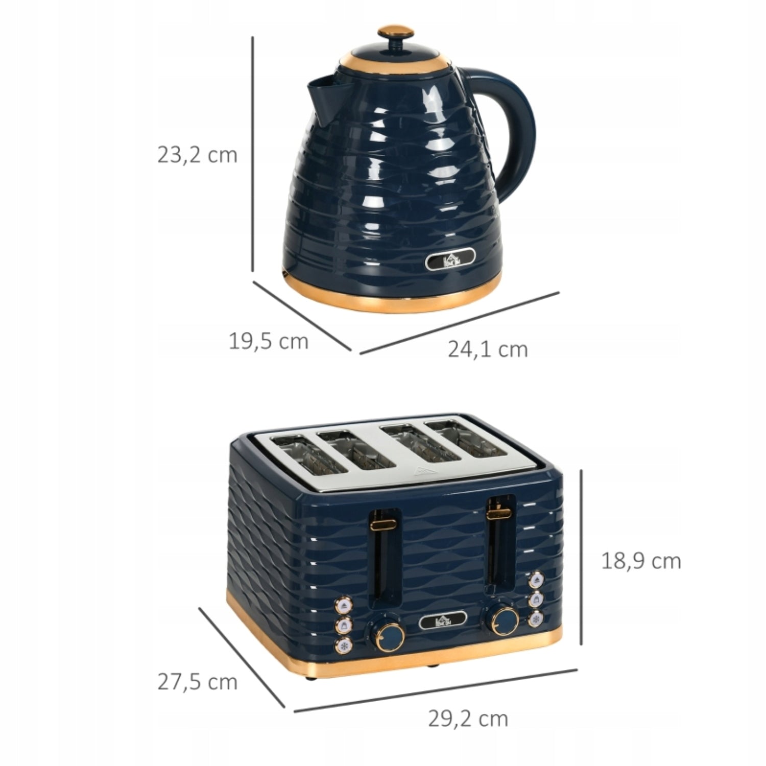 Set of 2in1:toaster and kettle,7 levels of toasting, defrosting, heating Manufacturer code T3323P405064