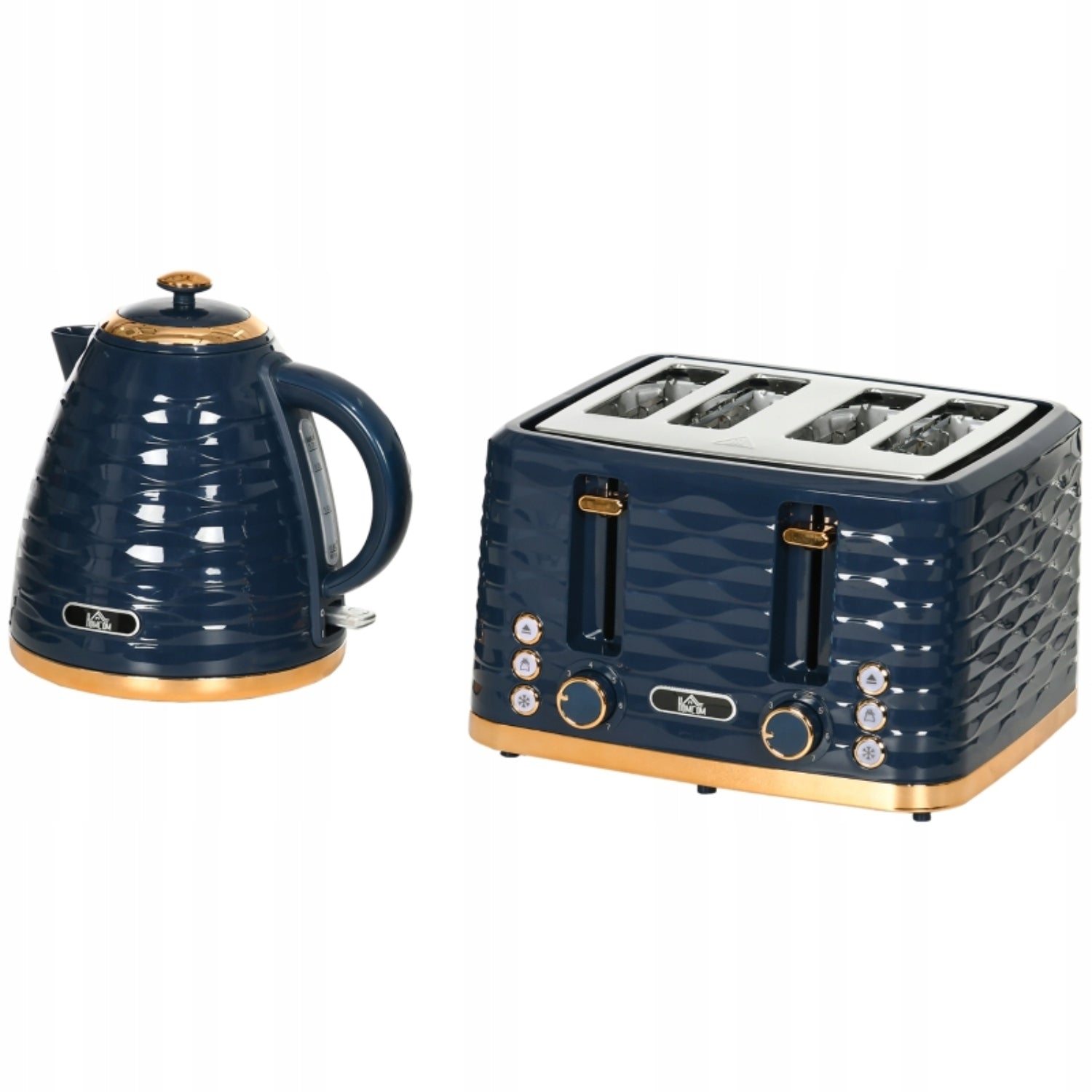 Set of 2in1:toaster and kettle,7 levels of toasting, defrosting, heating