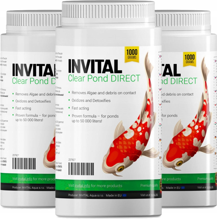 Set of 3 INVITAL Clear Pond Direct 1 kg eliminates thread algae