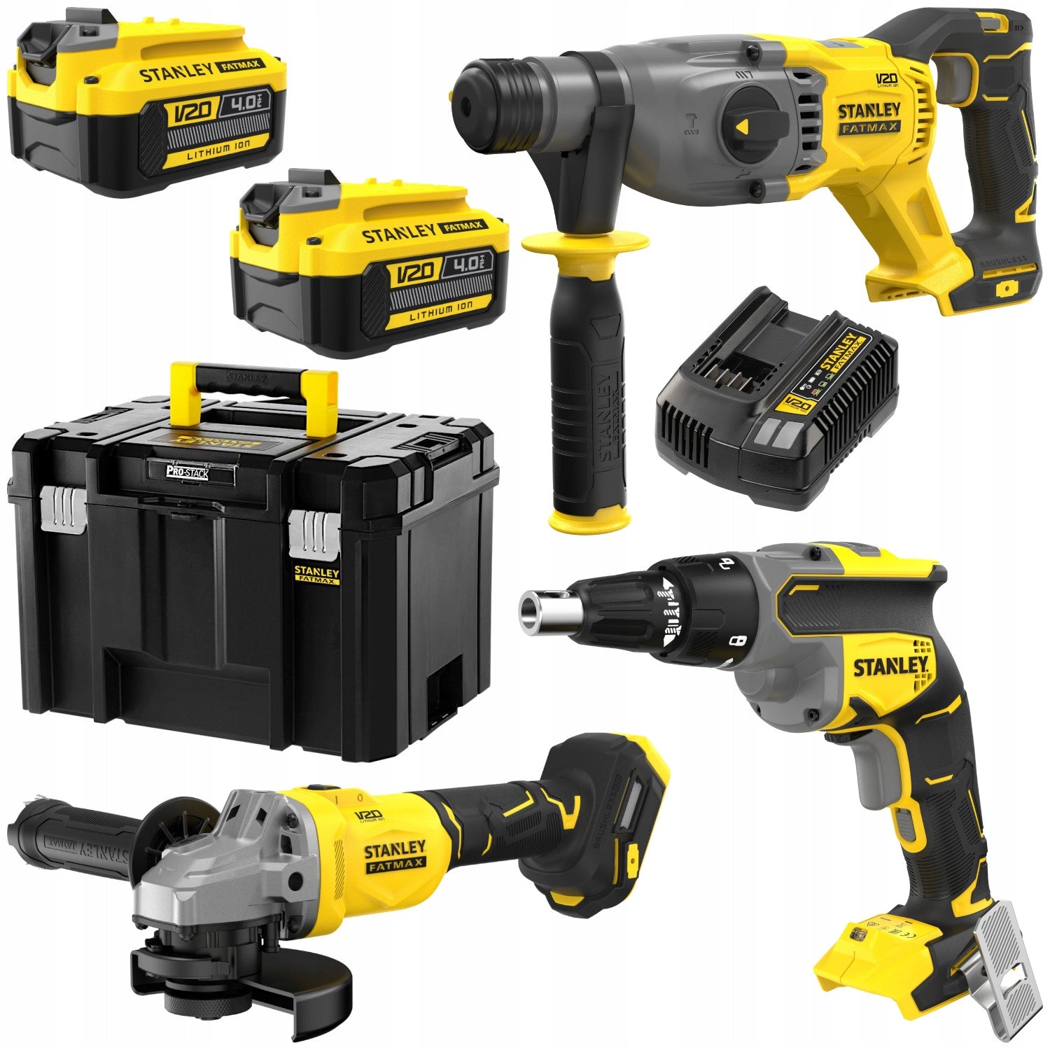 Set of 3 cordless power tools 18V 2x 4,0Ah Stanley SFMCK367M2T