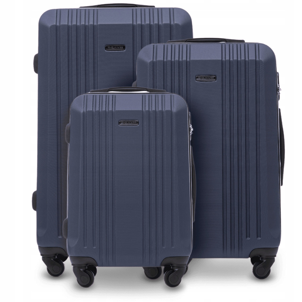 Set of 3 travel suitcases WINGS on 4 wheels ABS+ Luggage hard roomy