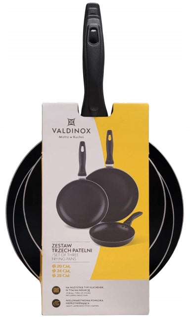 Set of 3pcs VALDINOX pans with 20/24/28cm multilayer coating Manufacturer code 5906361383439