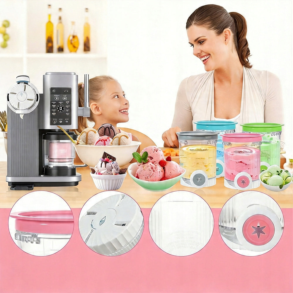 Set of 4 Containers with Lid for Ninja Swirl NC700 NC701 BPA Free Manufacturer code 6900354625161