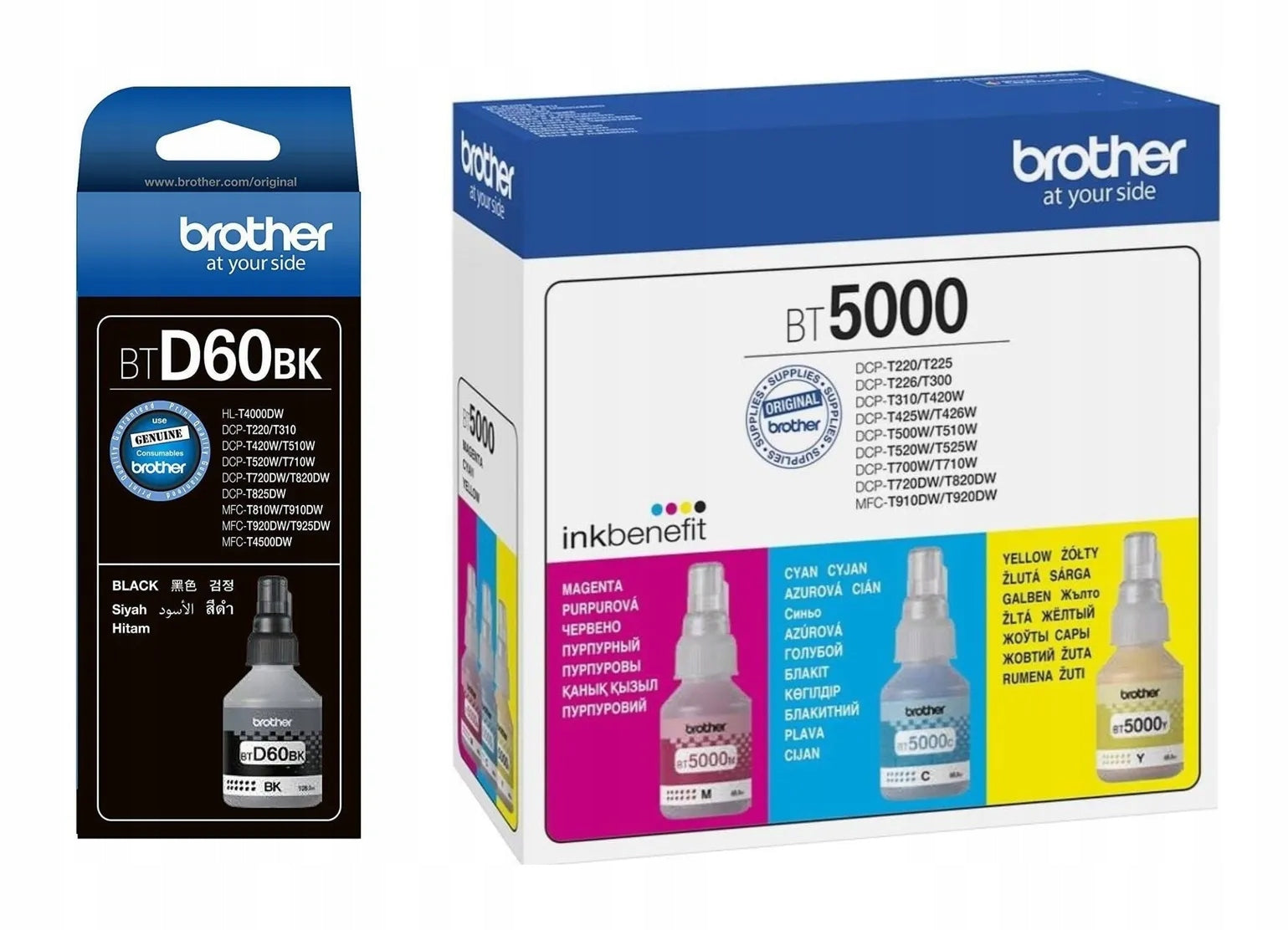 Set of 4 ears org. Brother BTD60BK BT5000 CMY T220 T420W T425W T520W
