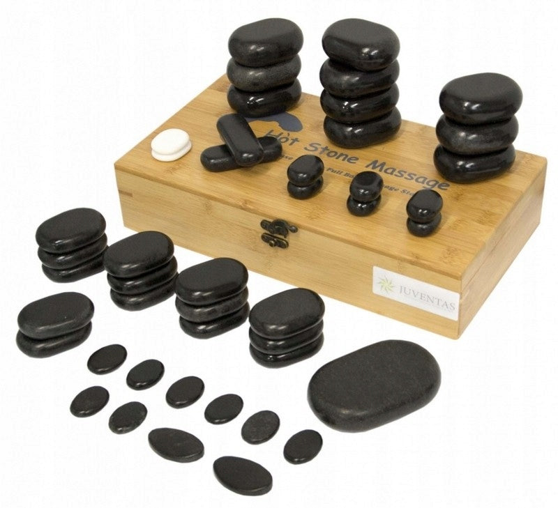 Set of 45 basalt massage stones