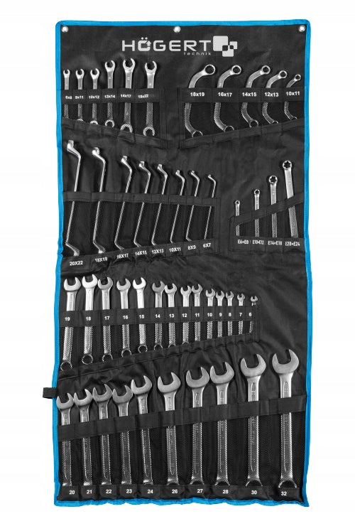 Set of 47 double-sided spanner wrenches DIN 3113 Hoegert Technik EAN (GTIN) 5902801454929