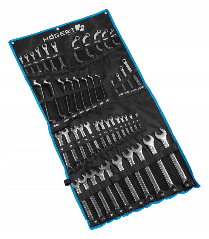 Set of 47 double-sided spanner wrenches DIN 3113 Hoegert Technik