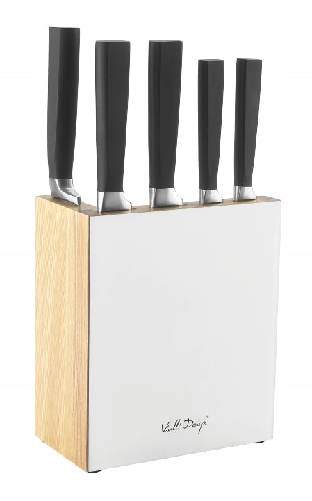 Set of 5 forged kitchen knives in block kitchen knives Fino white 5233 Manufacturer code 25233