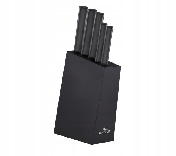 Set of 5 knives in block Gerlach Ambiente Black NK 984 Brand Gerlach