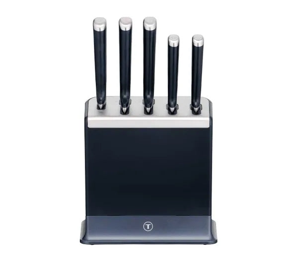 Set of 5 knives in block with sharpener Tefal EverSharp K297S644 6 elements Packaging status original