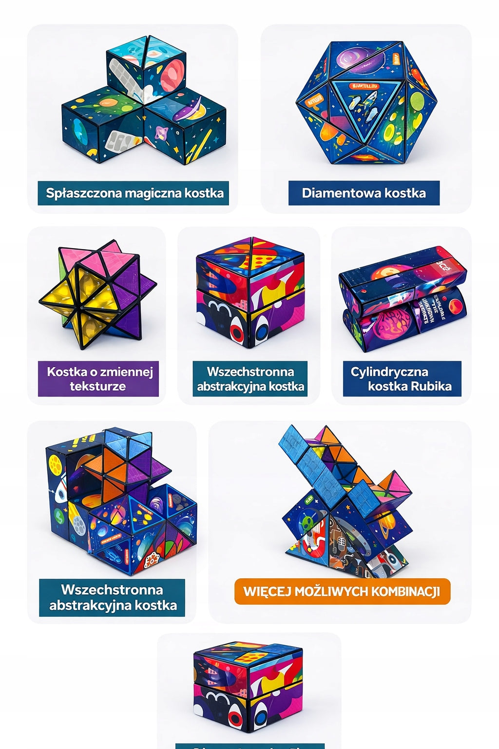 Set of 5 logic and arcade cubes development of spatial imagination Manufacturer code 5907649690072