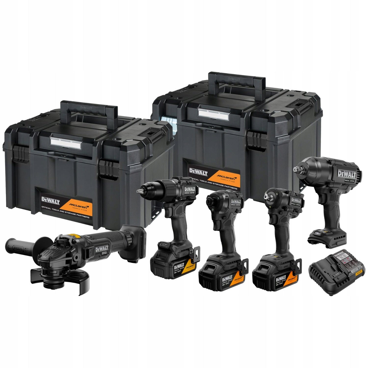 Set of 5 power tools 18V 3x 5,0Ah Dewalt McLaren DCK5222MP3T