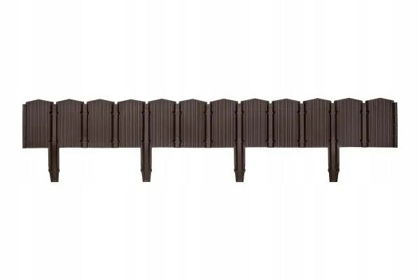 Set of 5pcs Garden Palisades Brown Stella Green Lawn Fence Product height 10.5 cm