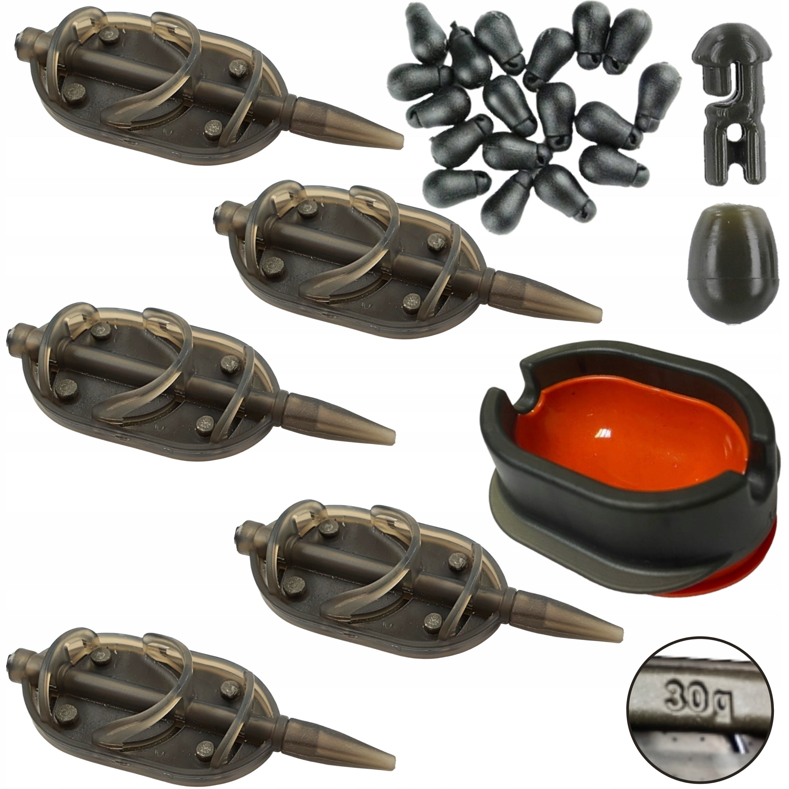 Set of 5x Basket ARC 30g + MOLD PRO METHOD FEEDER + quick couplers