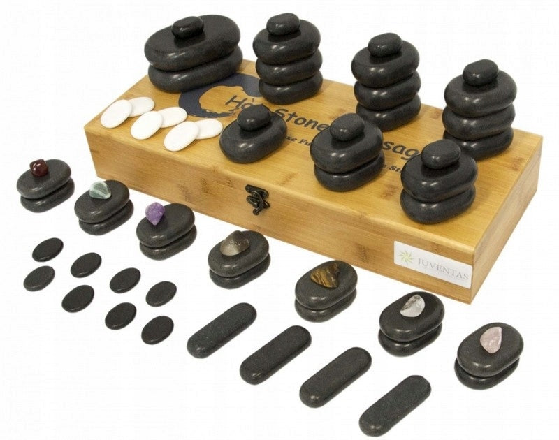 Set of 64 basalt massage stones