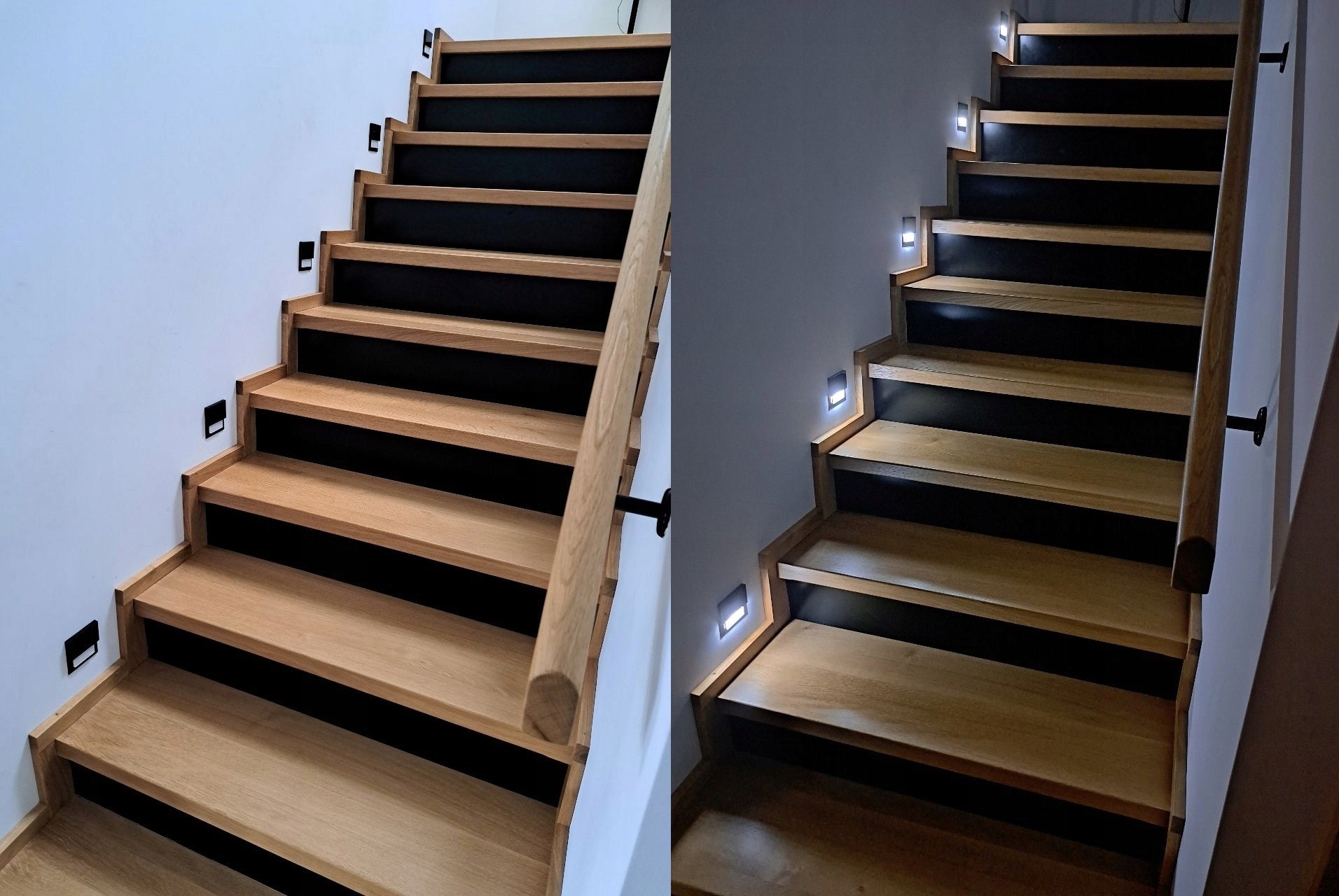 Set of 6x LED staircase 230+ 2 motion detector CZRANA 3000k/4500k/6000k Manufacturer code ZESTAW 6x Oprawa schodowa +2x czujka 230