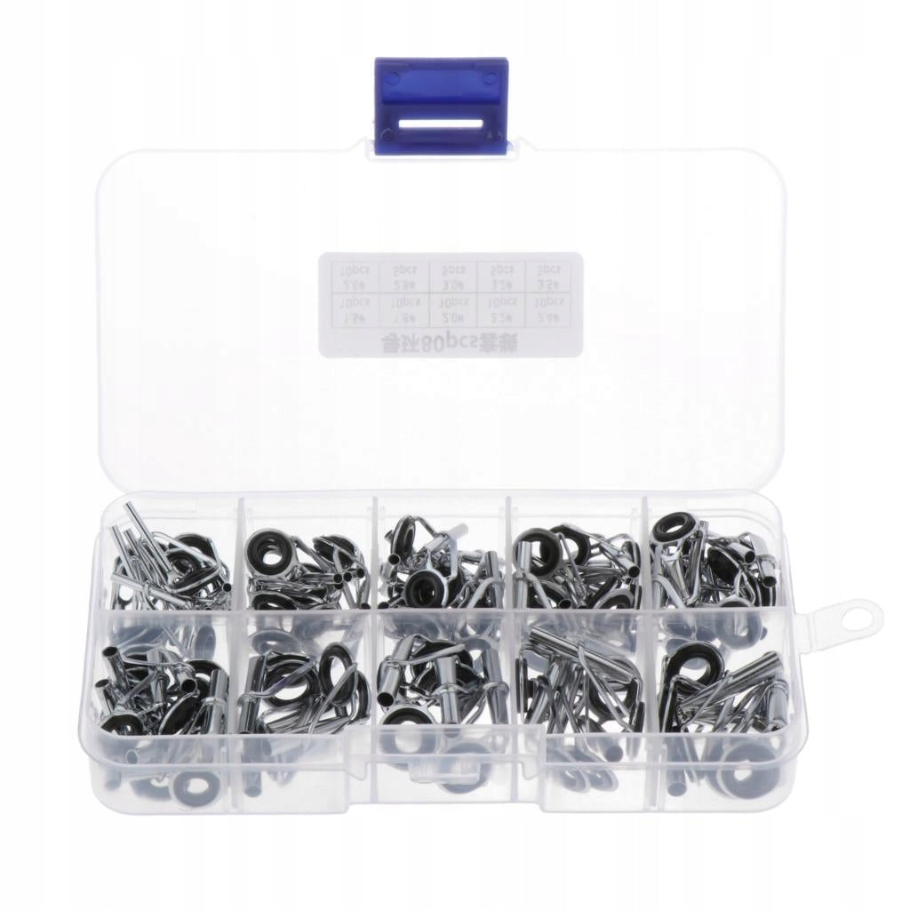 Set of 80 stainless steel grommets for fishing rods Brand no brand