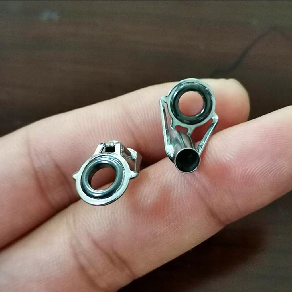 Set of 80 stainless steel grommets for fishing rods Model Końcówki wędki Zestaw naprawczy ceramicznych