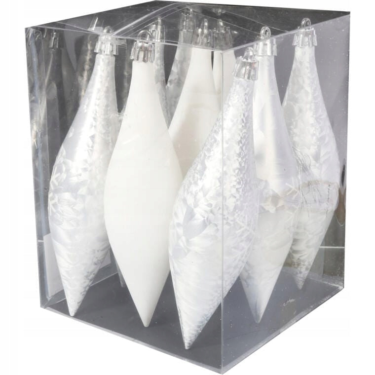 Set of 9 White Plastic Decorative Anchors 15 cm with Freezing Effect Packaging status original
