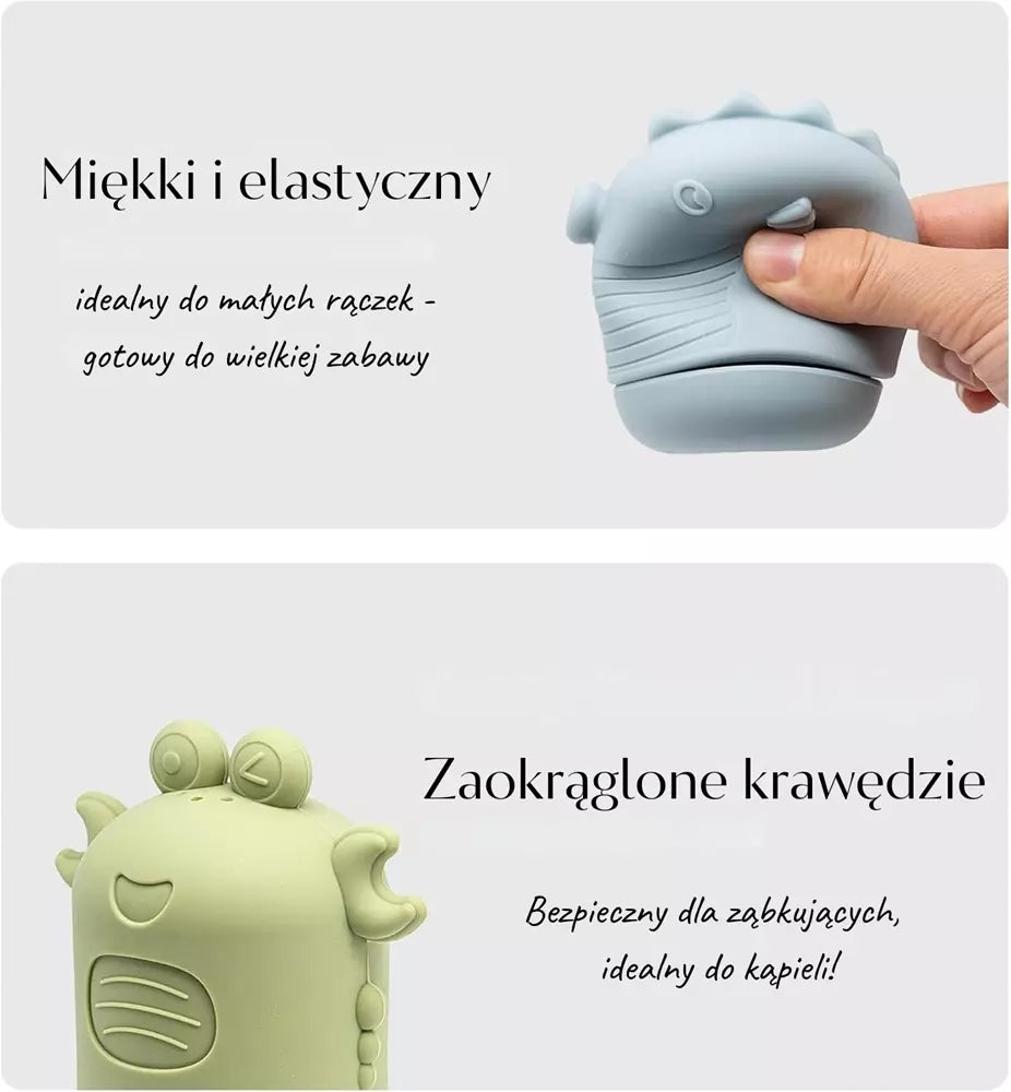 Set of Bath Toys Silicone 4pcs Sensory Sea Animals Manufacturer code 00002992