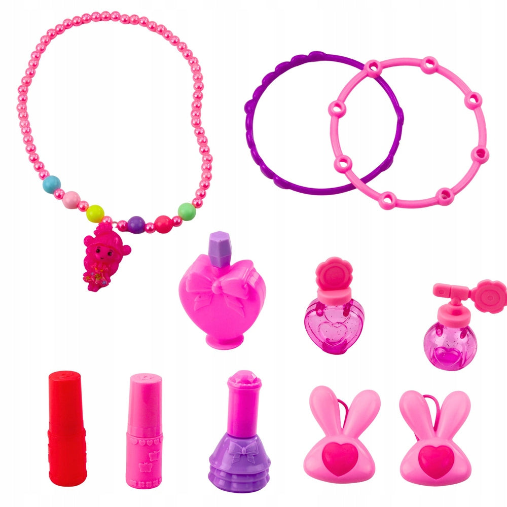 Set of Beauty Dressing Table In Suitcase 2in1 Accessories Unicorn Pink Brand LEAN Toys