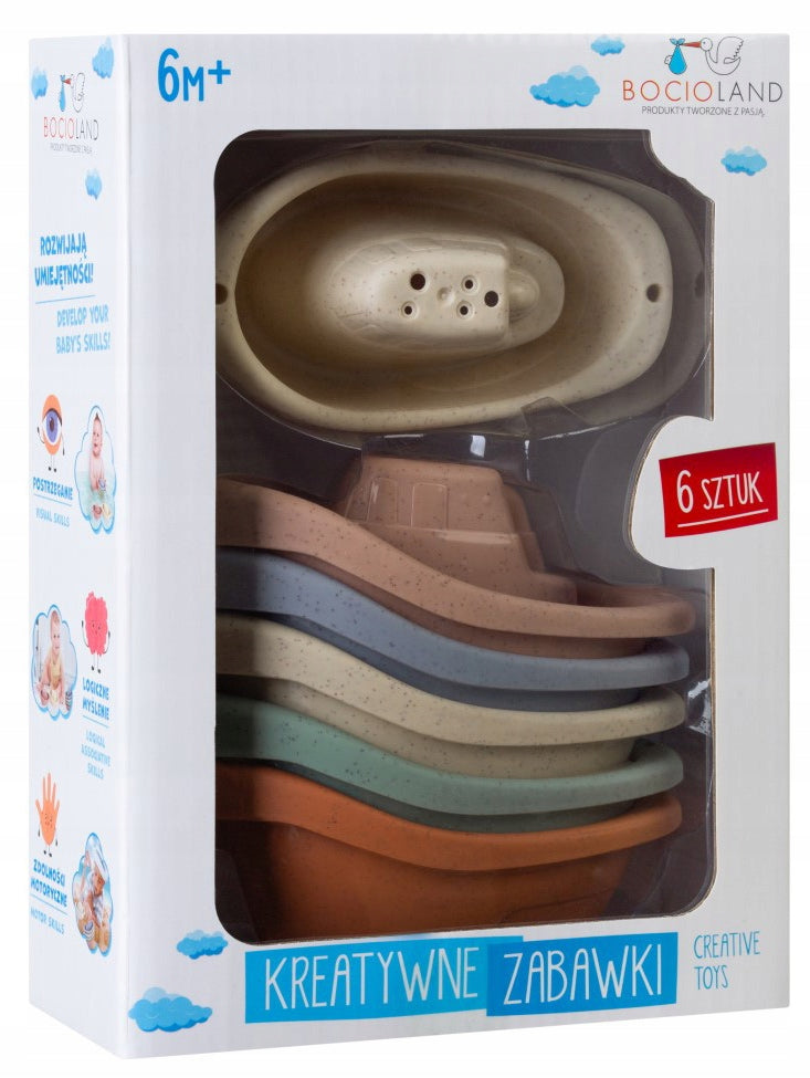 Set of Bocioland Ships for pastel bath 6 pcs. Manufacturer code BL034